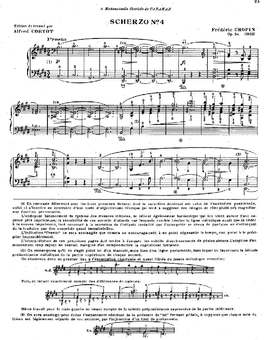 Scherzo No.4 in E Major Op.54（E大调第四谐谑曲·柯尔托教学版​）