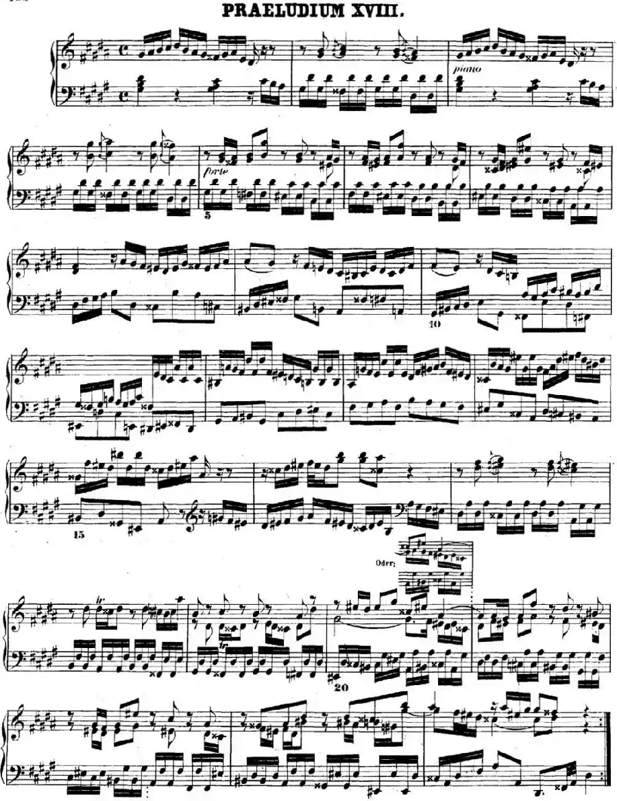 巴赫《平均律钢琴曲集·第二卷》之前奏曲(NO.18)