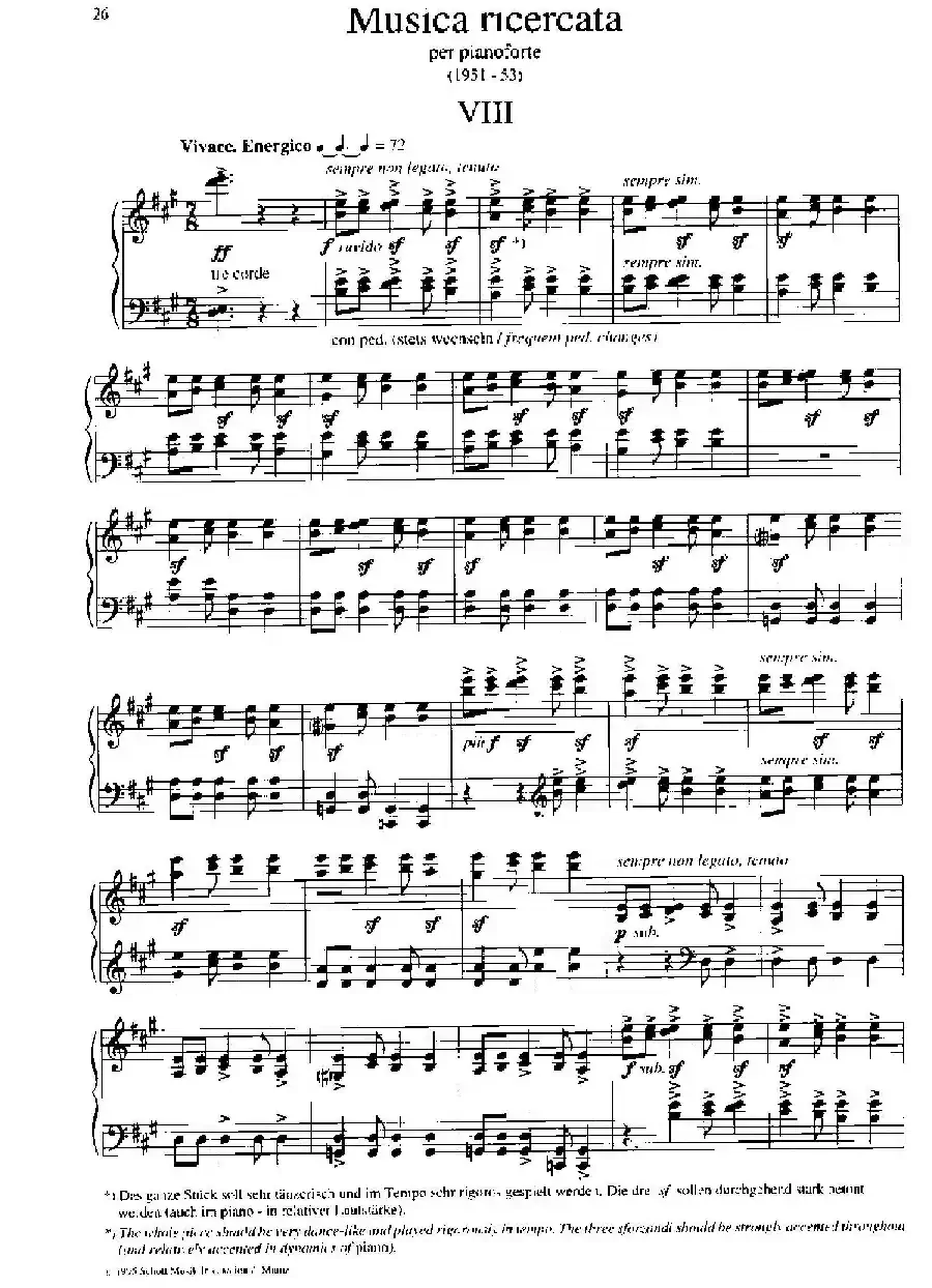 Musica Ricercata（音乐习作·8）