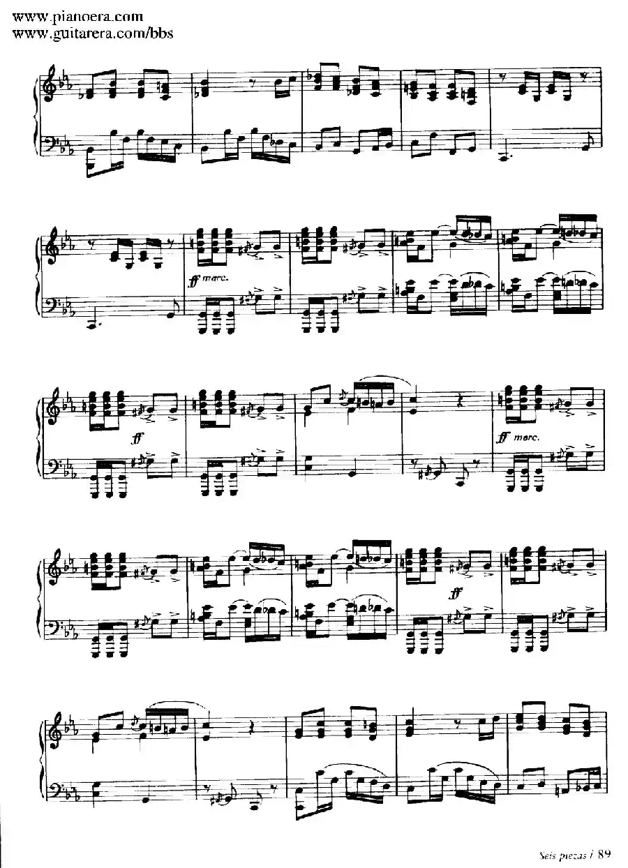 Six Pieces on Spanish Folksongs H.125（6首西班牙民谣小品·5. 东方进行曲 Marcha oriental）