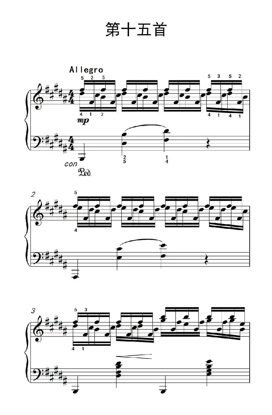 莫什科夫斯基 钢琴练习曲（第十五首）