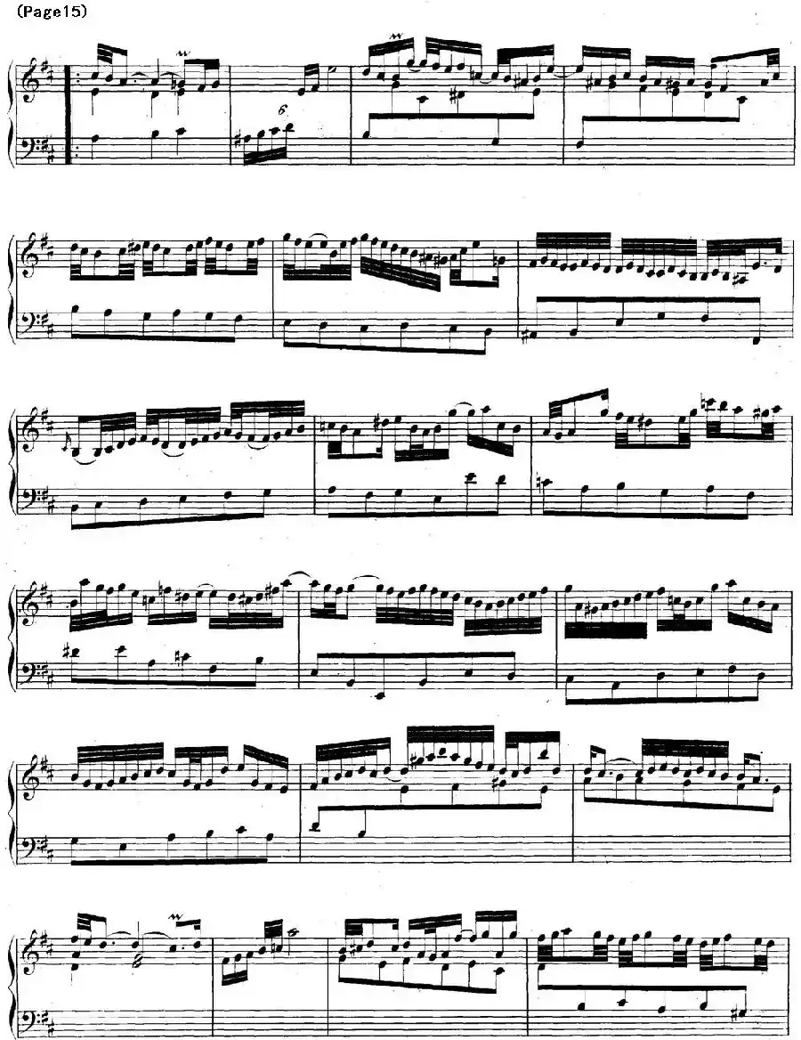 帕蒂塔6首德国组曲（No.4 D大调 巴赫 Partita D Major BWV 828）