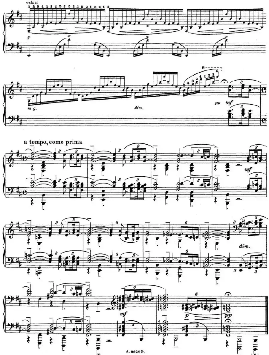 拉赫玛尼诺夫 钢琴前奏曲21 B小调 Op.32 No.10