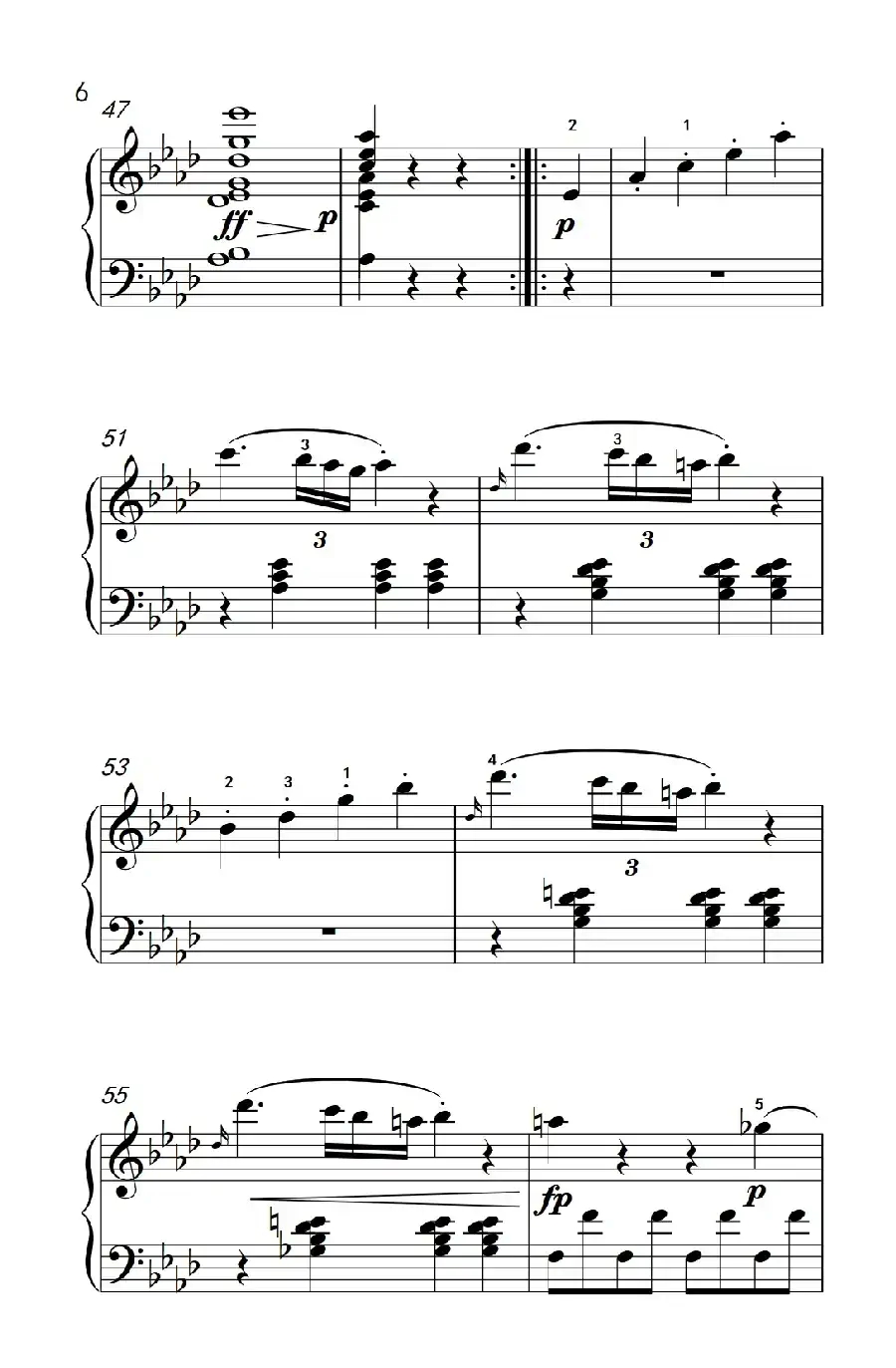 奏鸣曲 Opus 2 Nr.1 第一乐章(贝多芬奏鸣曲集 1)