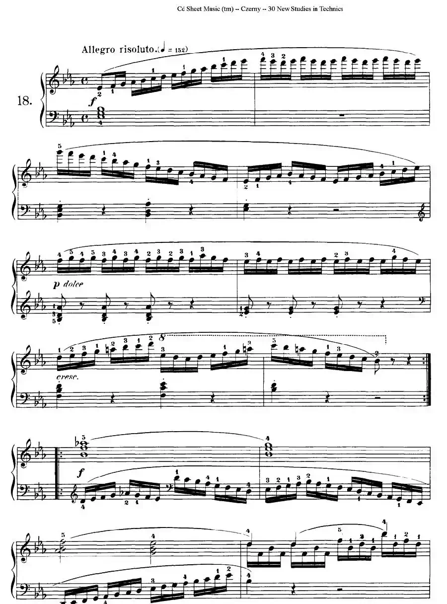 Czerny - 30 New Studies - 18（车尔尼Op849 - 30首练习曲）
