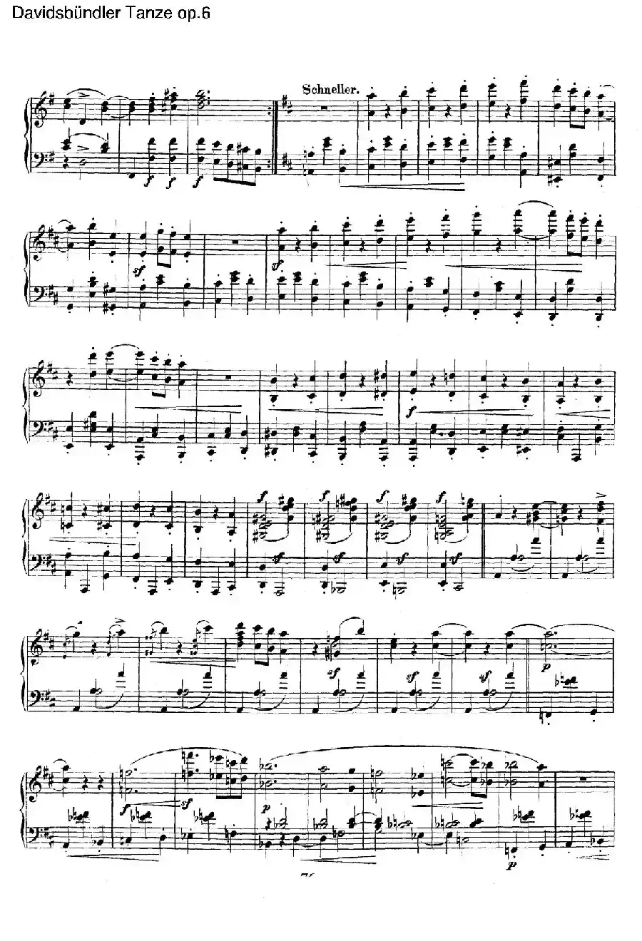 Davidsbundler Tanze Op.6（大卫同盟舞曲）