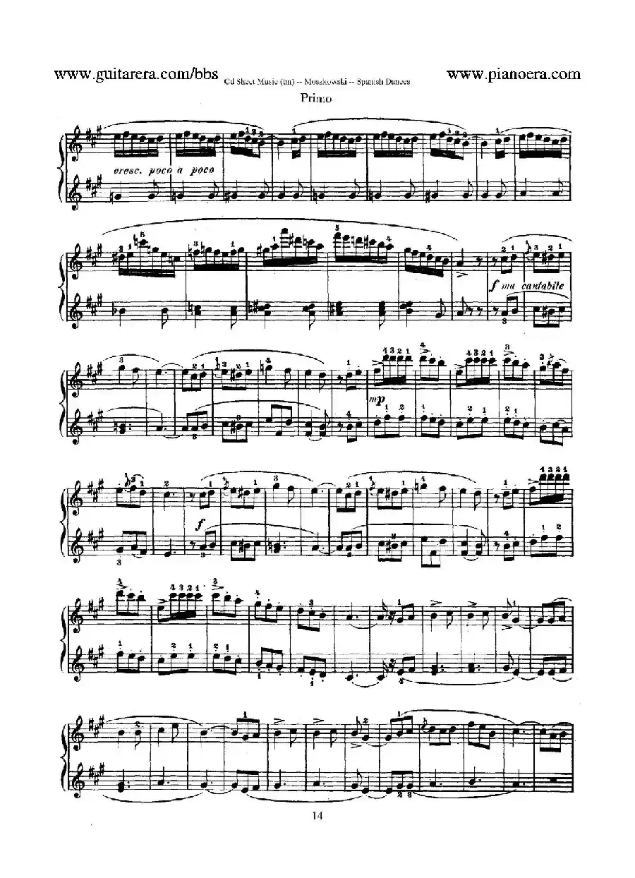 Spanish Dances Op.12（西班牙舞曲·四手联弹版）