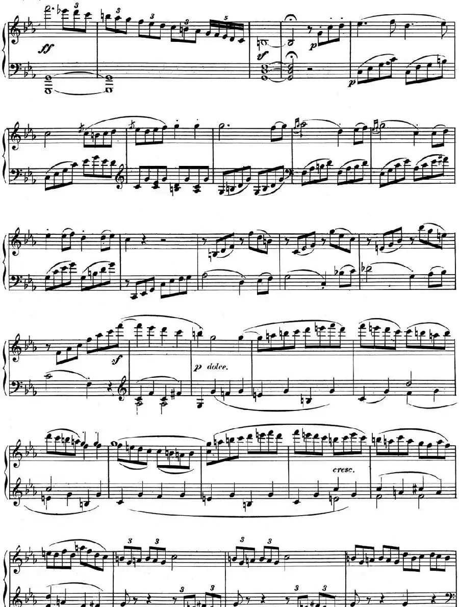 贝多芬钢琴奏鸣曲08 悲怆 C小调 Op.13 C minor