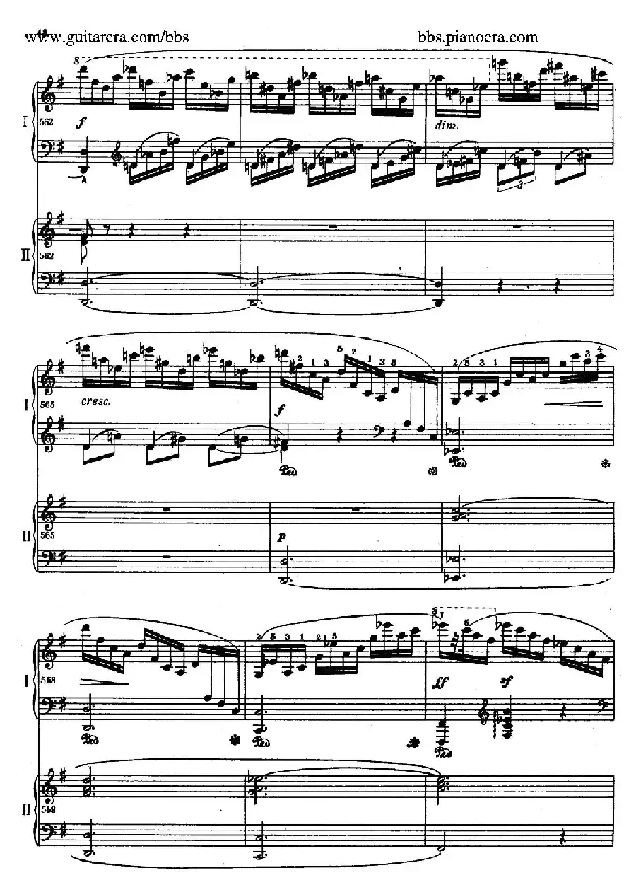 e小调第一钢琴协奏曲 Op.11（双钢琴版·第一乐章）