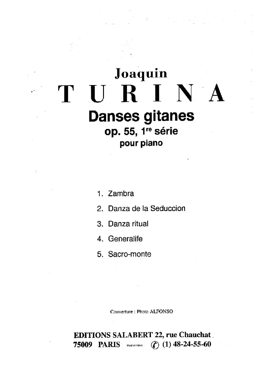Danzas Gitanas Op.55（吉普赛舞曲）（华金·图里纳作曲版）