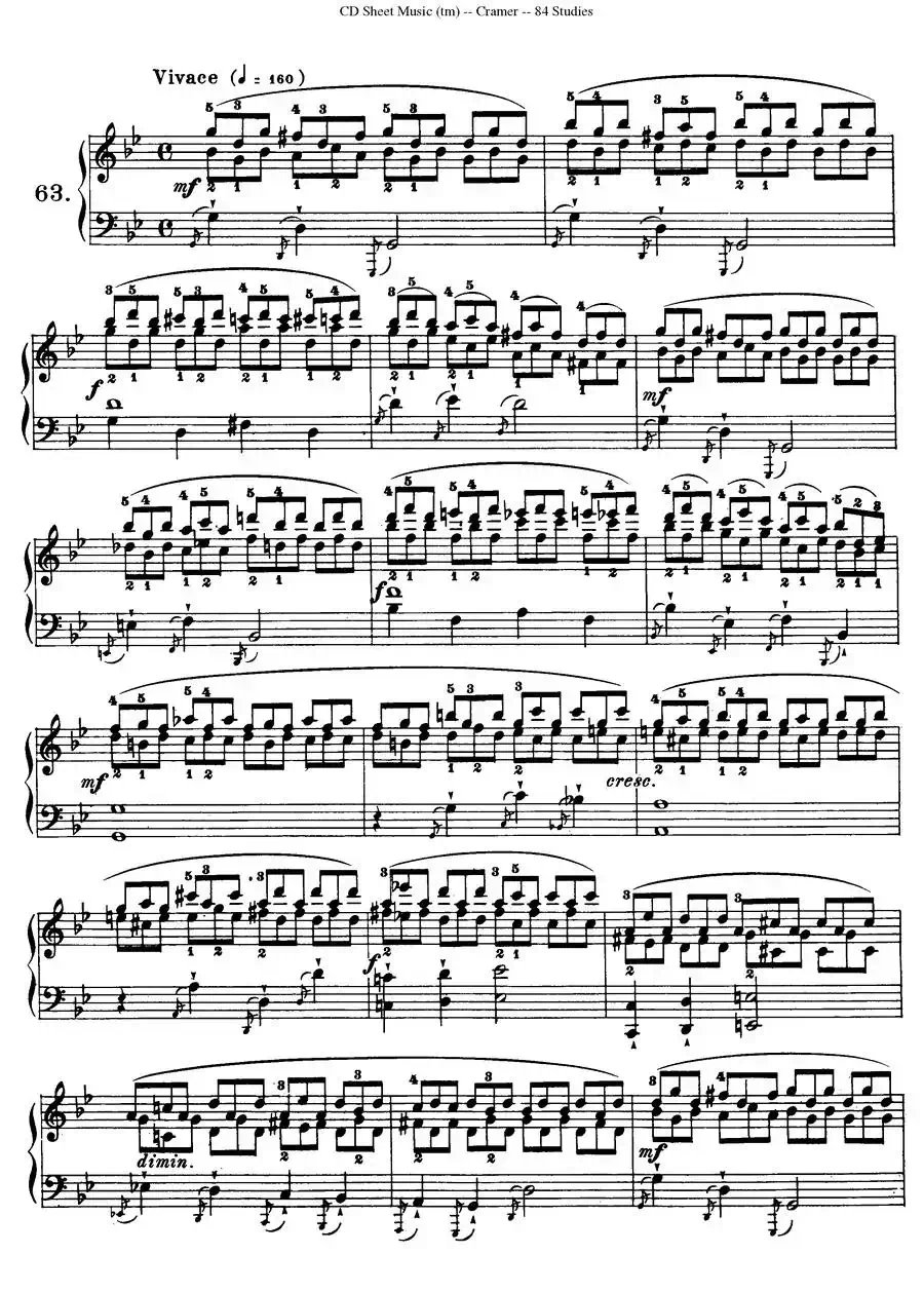 Cramer - 84 exercices（61—65）（克拉莫84首钢琴练习曲）