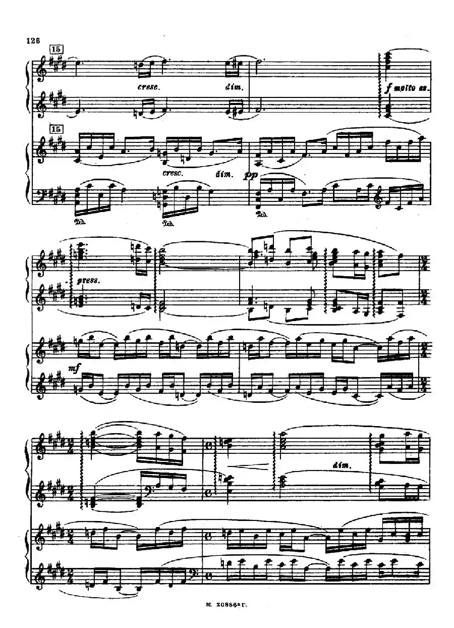 交响舞曲 Symphonic Dance Op.45（双钢琴）