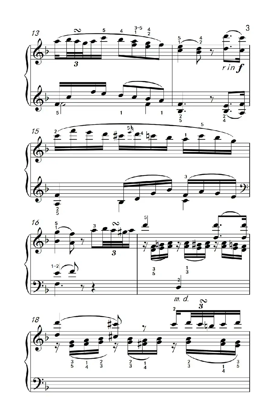 奏鸣曲 Opus 2 Nr.1 第二乐章(贝多芬奏鸣曲集 1)