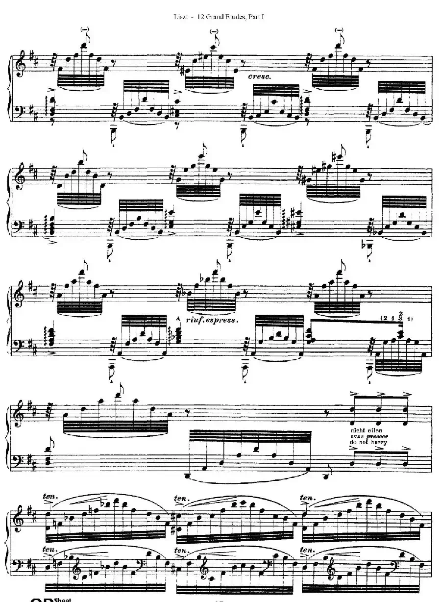 12 Grand Etudes S.137（12首华丽的练习曲·6）