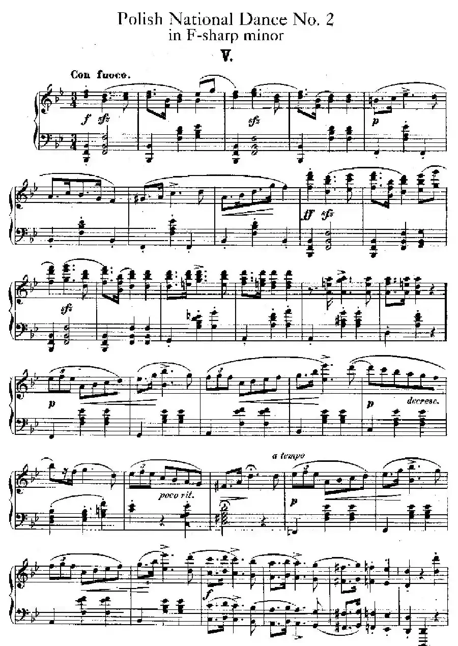 Five Polish National Dance Op.3（5首波兰民族舞曲 No.5）