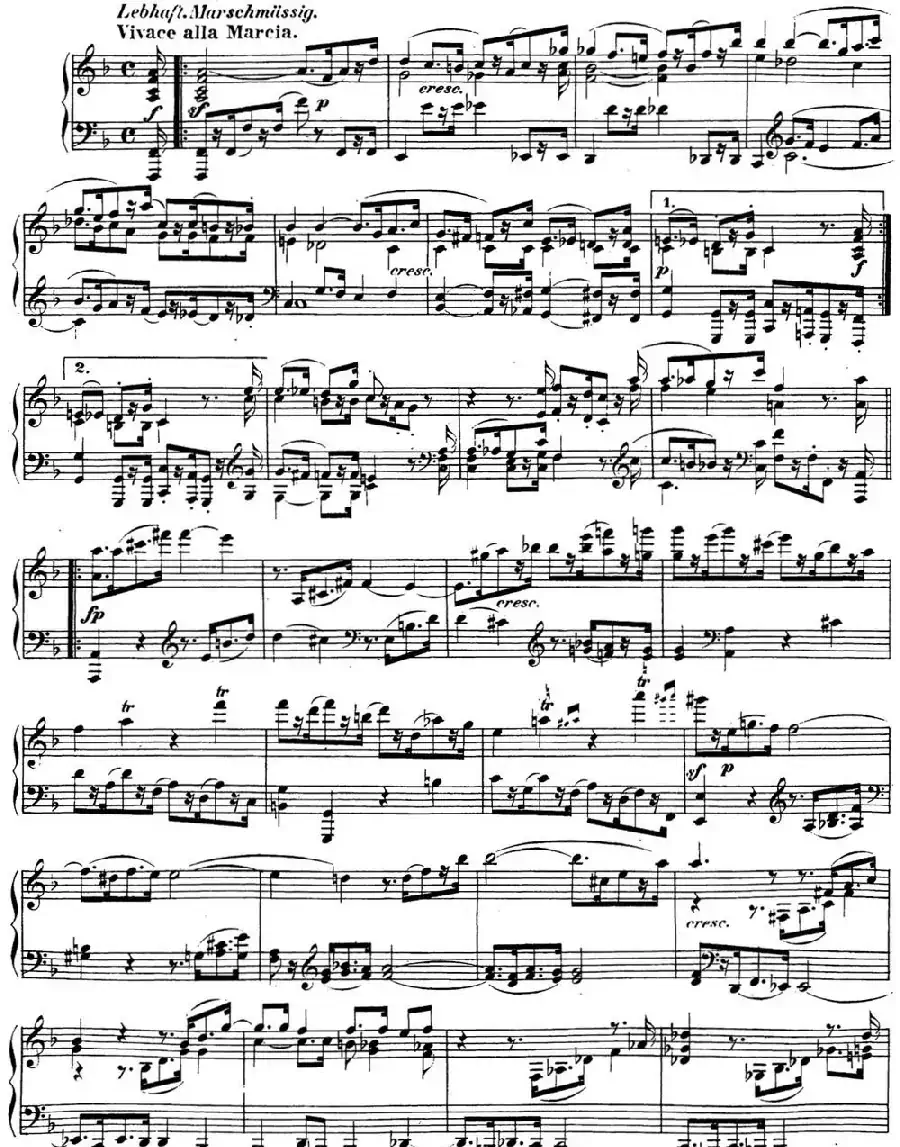 贝多芬钢琴奏鸣曲28 A大调 Op.101 A major