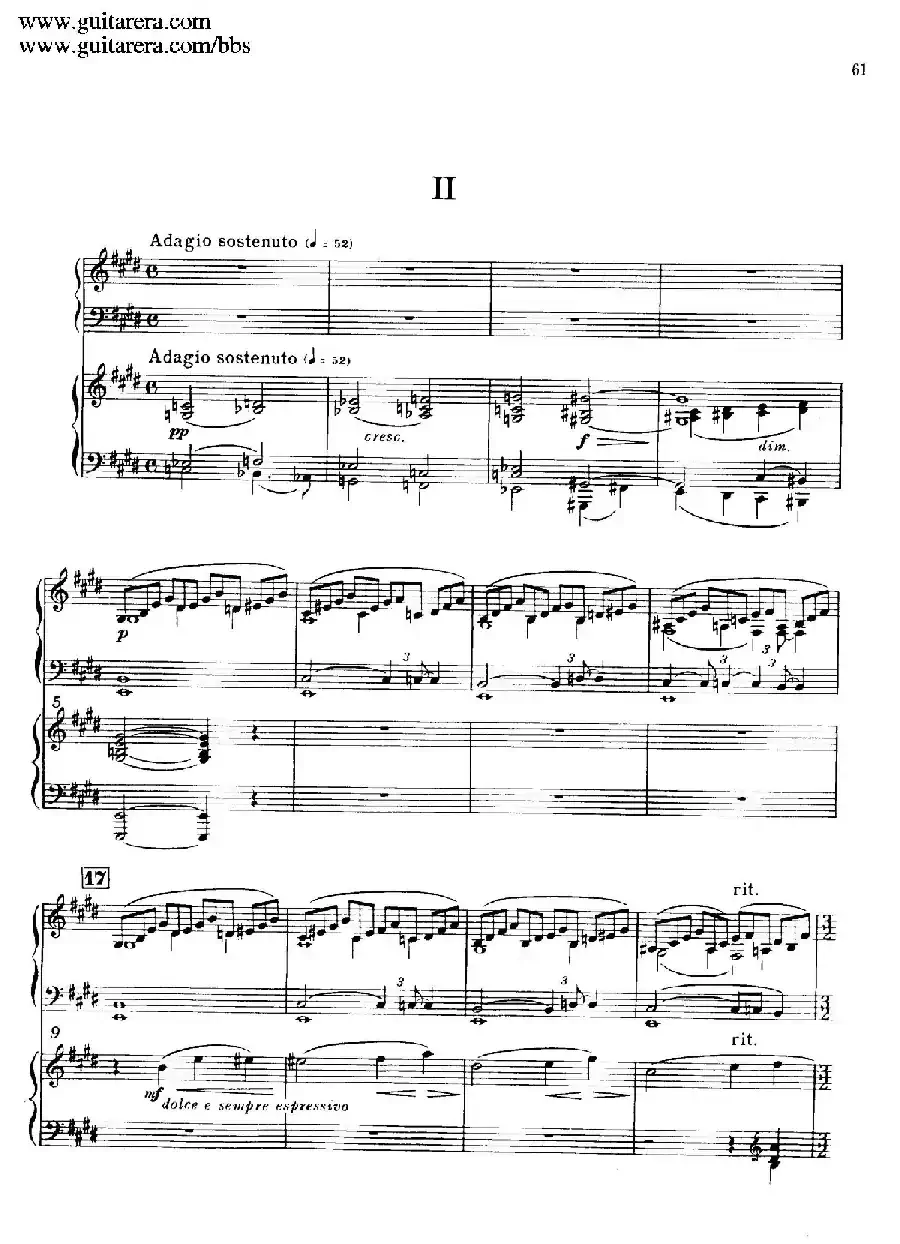 c小调第二钢琴协奏曲 Op.18（双钢琴·第二乐章）