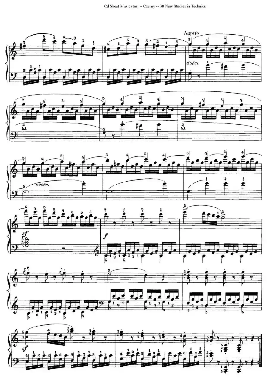 Czerny - 30 New Studies - 7（车尔尼Op849 - 30首练习曲）