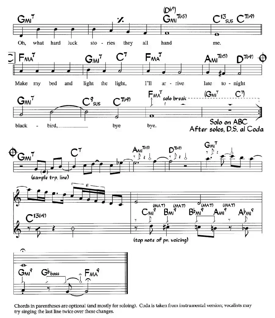 Bye Bye Blackbird(爵士钢琴曲)