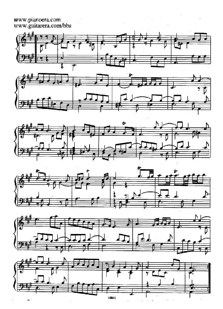 Suite No.1 in A Major HWV 426（A大调第一组曲）