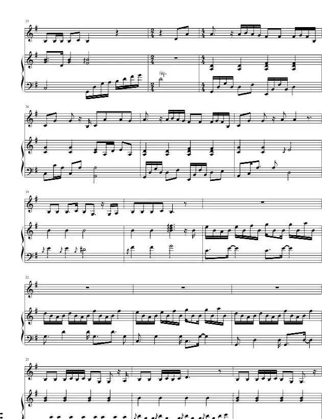 偶尔(钢琴伴奏谱)