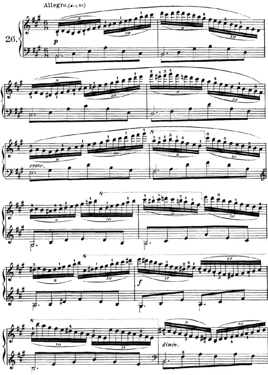 40首车尔尼Op.299钢琴快速练习曲（NO.26）