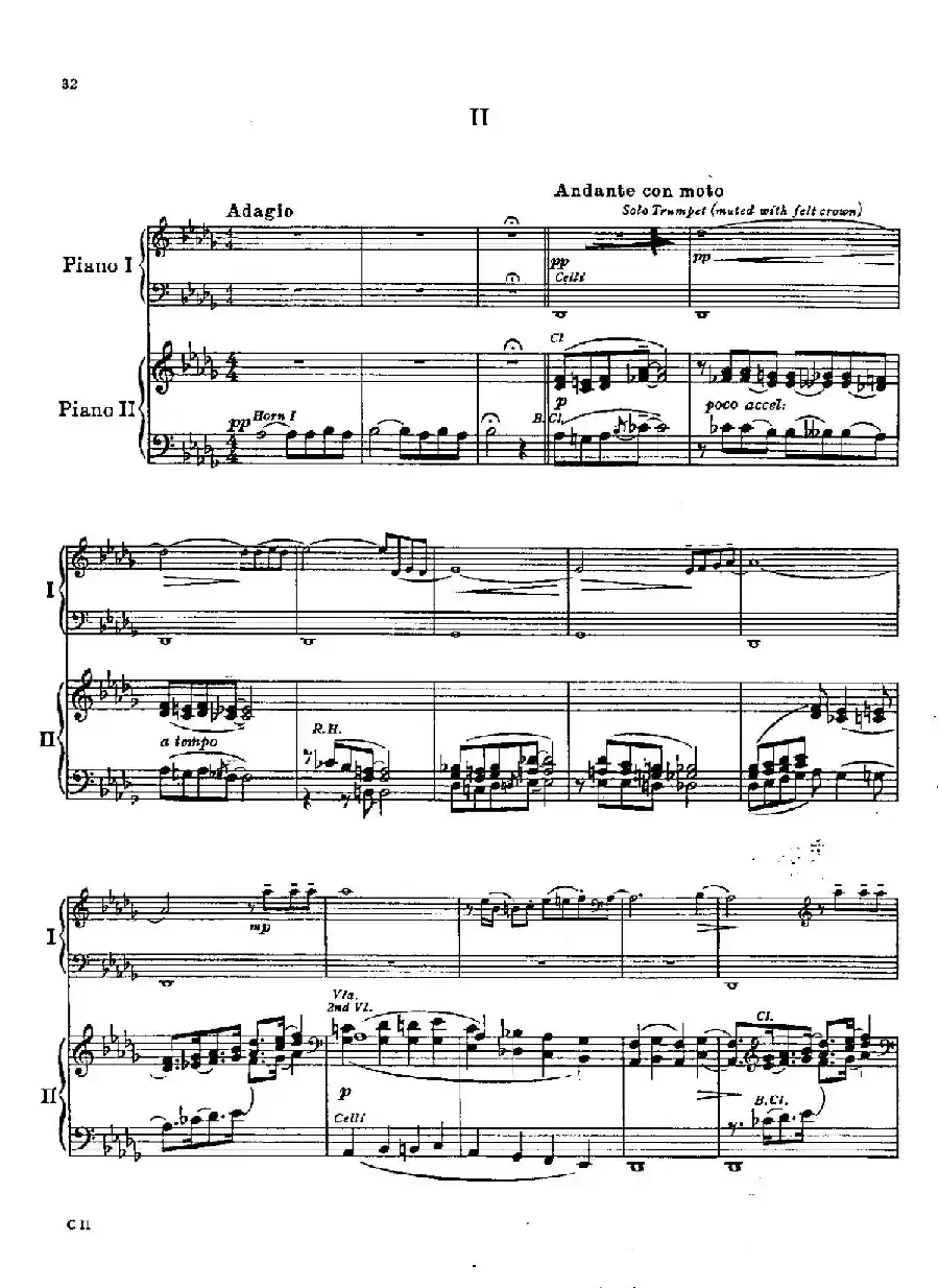 F大调爵士钢琴协奏曲（美版双钢琴原谱 P31—40）