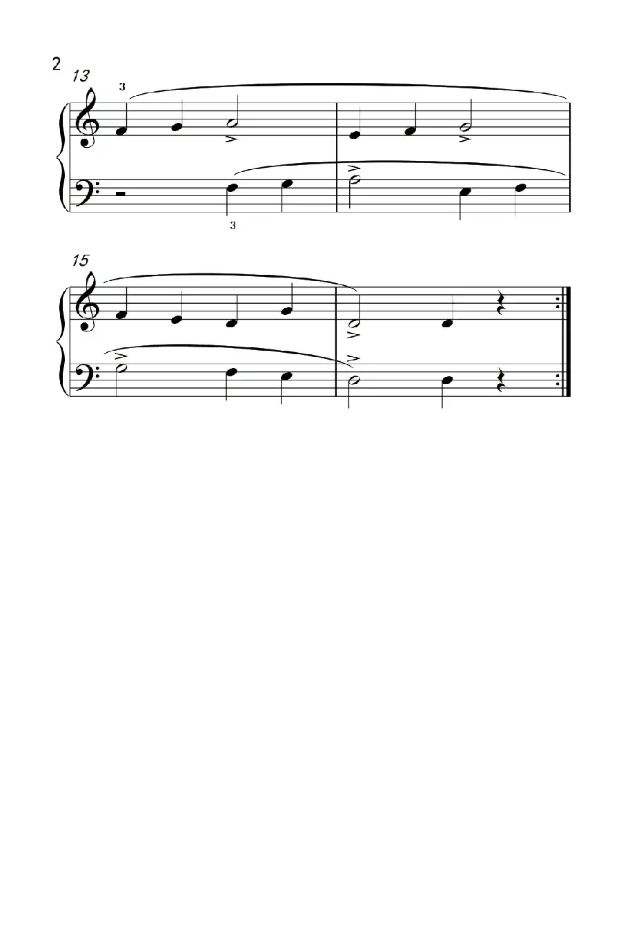 卡农式舞曲（巴托克 小宇宙 钢琴教程 1）