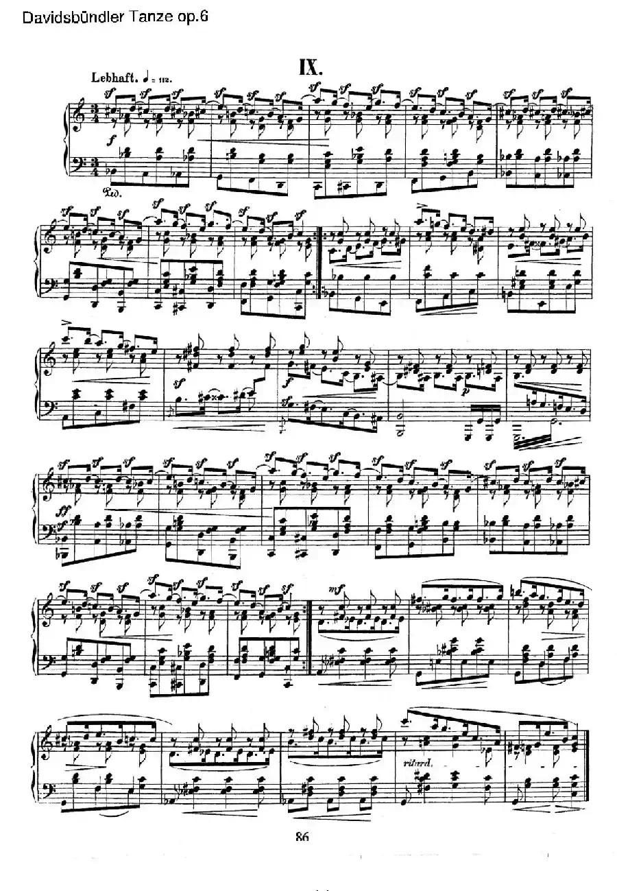 Davidsbundler Tanze Op.6（大卫同盟舞曲）