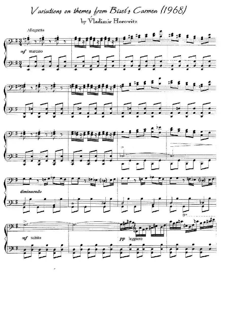 Carmen Variations 12 Pieces（12首卡门主题变奏曲·6）