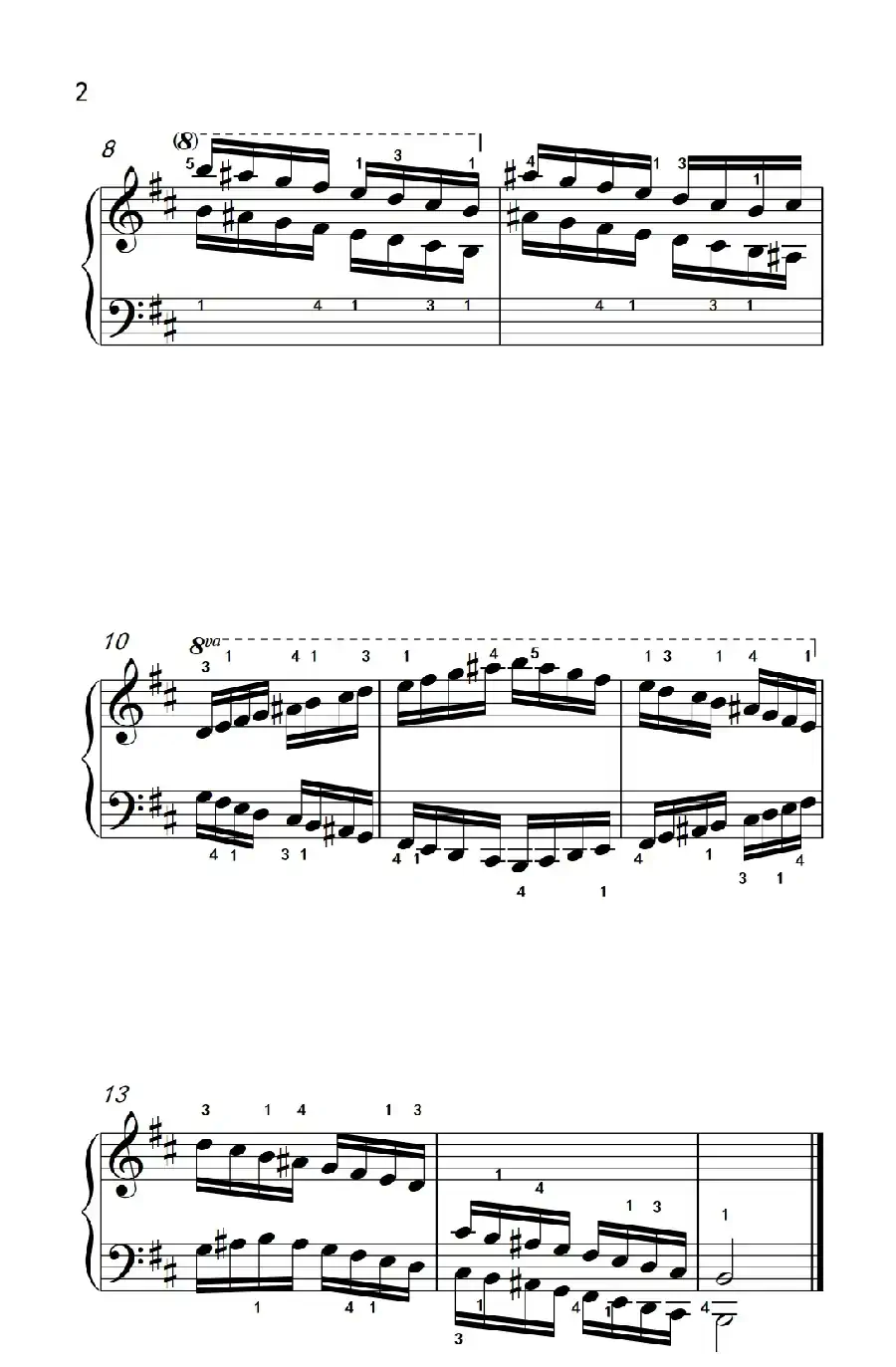 B小调音阶(反向四个八度)(儿童钢琴练习曲)