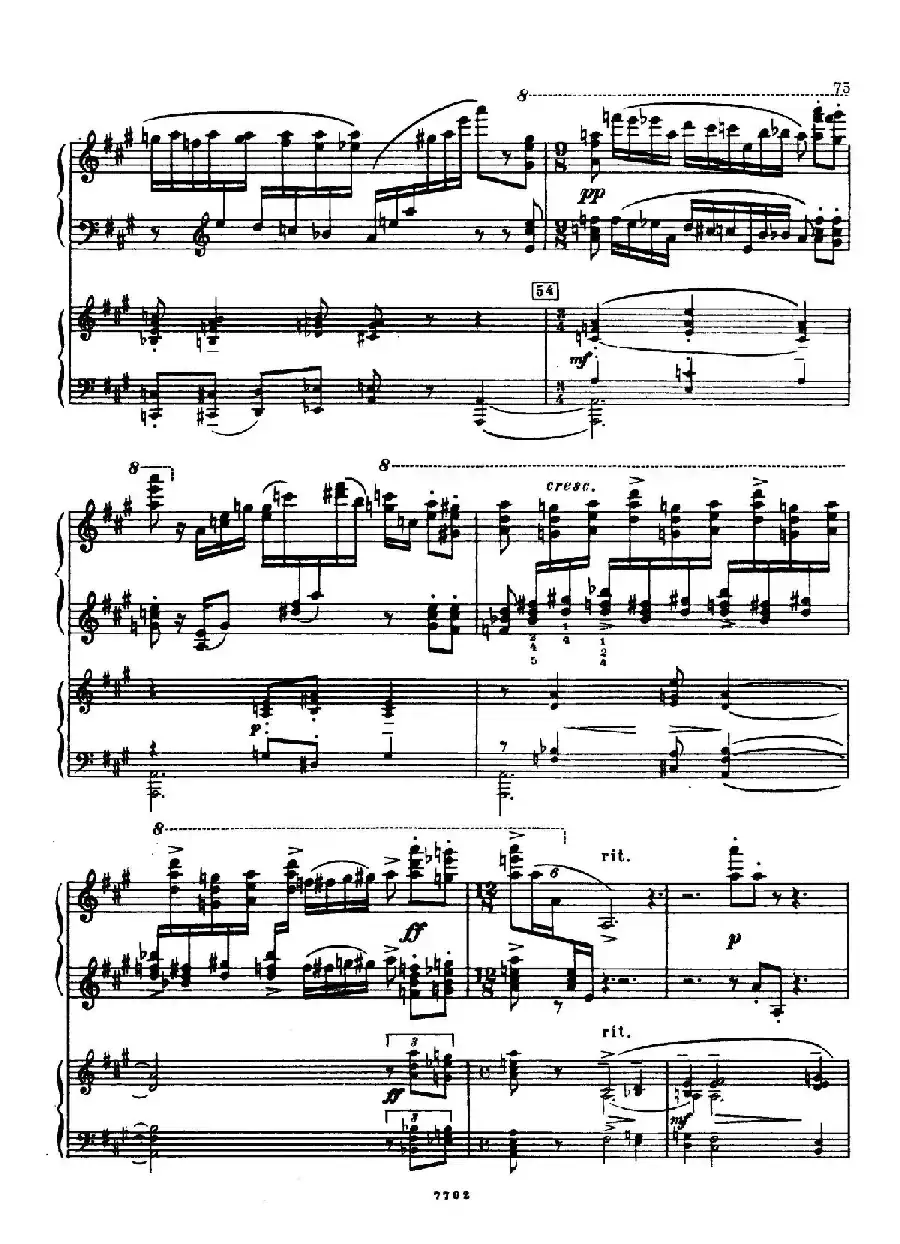 升f小调第一钢琴协奏曲 Op.1（双钢琴版）