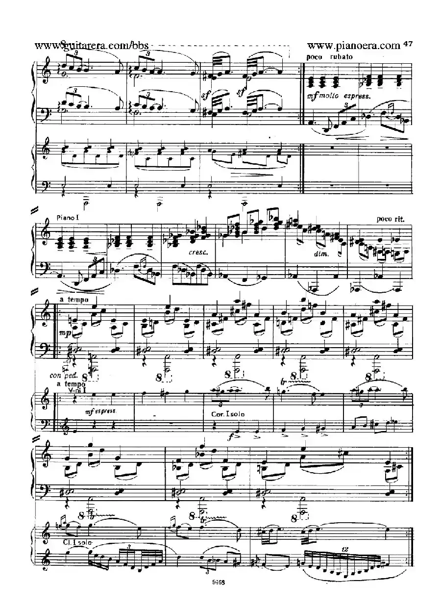 Piano Concerto in D-flat Major Op.37（降D大调钢琴协奏曲·Ⅱ·双钢琴）