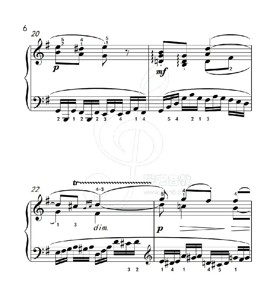 练习曲 22(克拉莫钢琴练习曲60首)