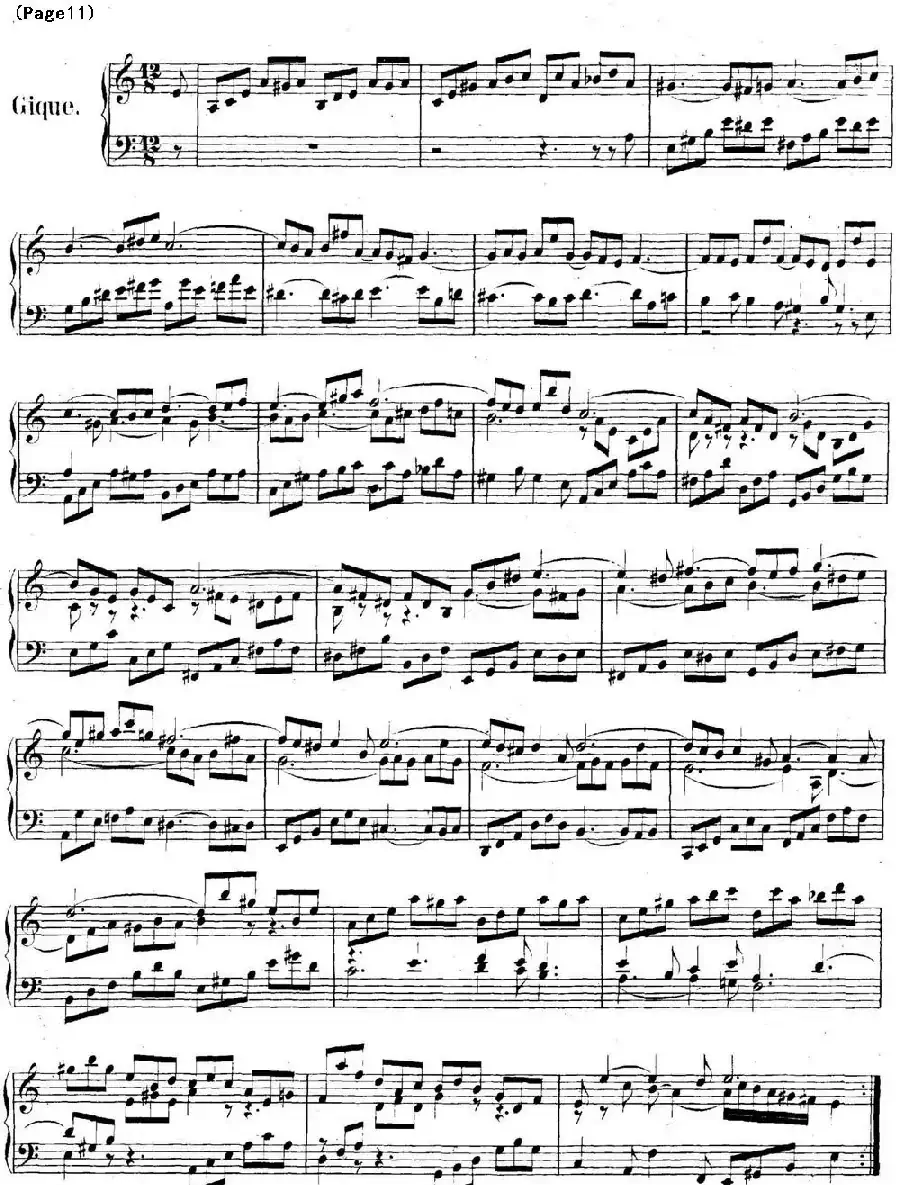 帕蒂塔6首德国组曲（No.3 a小调 巴赫 Partita a Minor BWV 827）