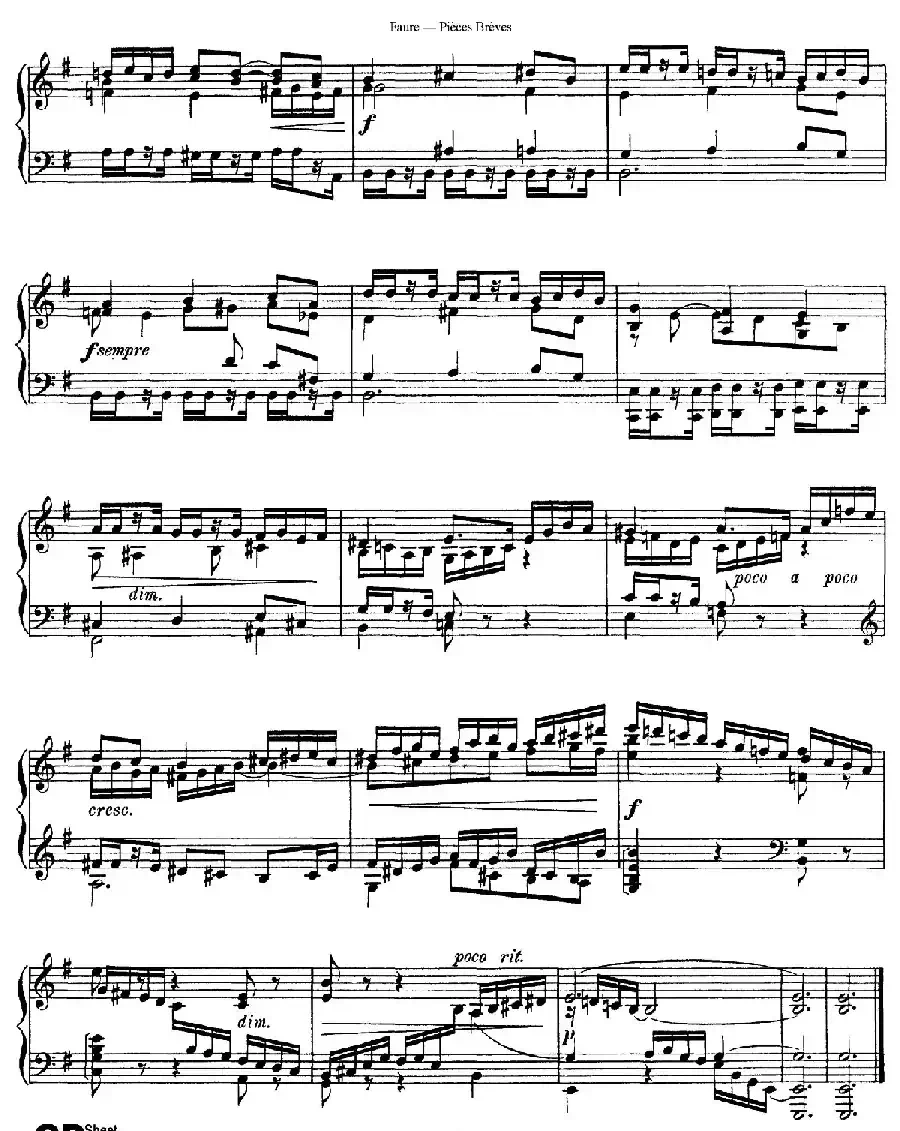 Pieces Breves Op.84（Ⅵ）