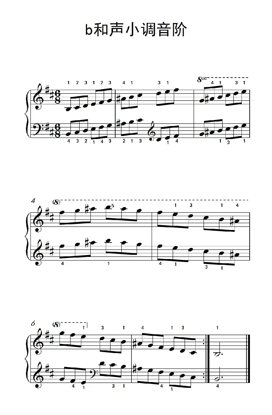 第三级 9.b和声小调音阶(中央音乐学院 钢琴(业余)考级教程 1-3级)