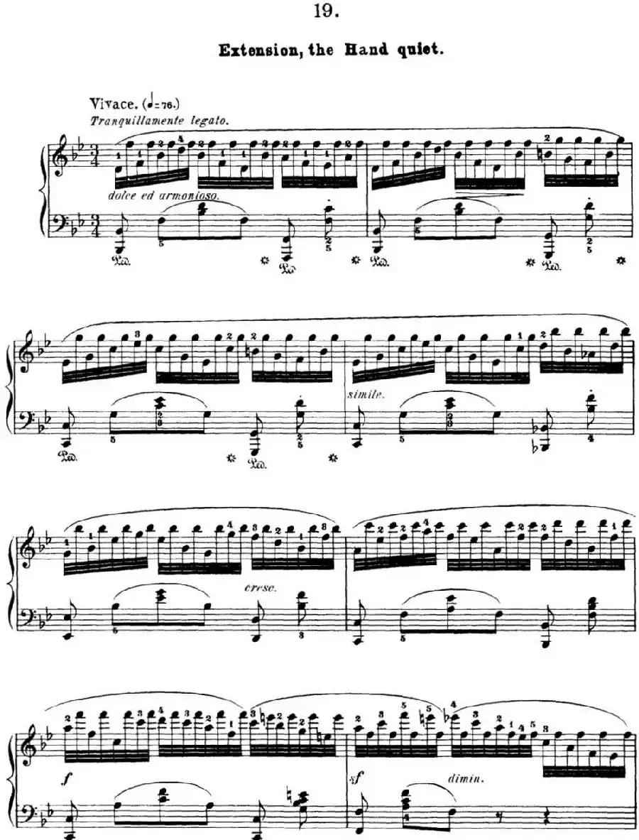 50首车尔尼Op.740钢琴手指灵巧技术练习曲(NO.19)