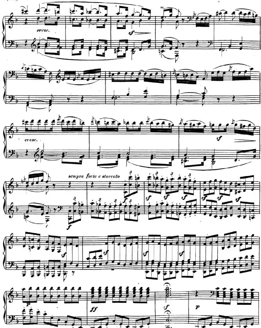 贝多芬钢琴奏鸣曲22 F大调 Op.54 F major