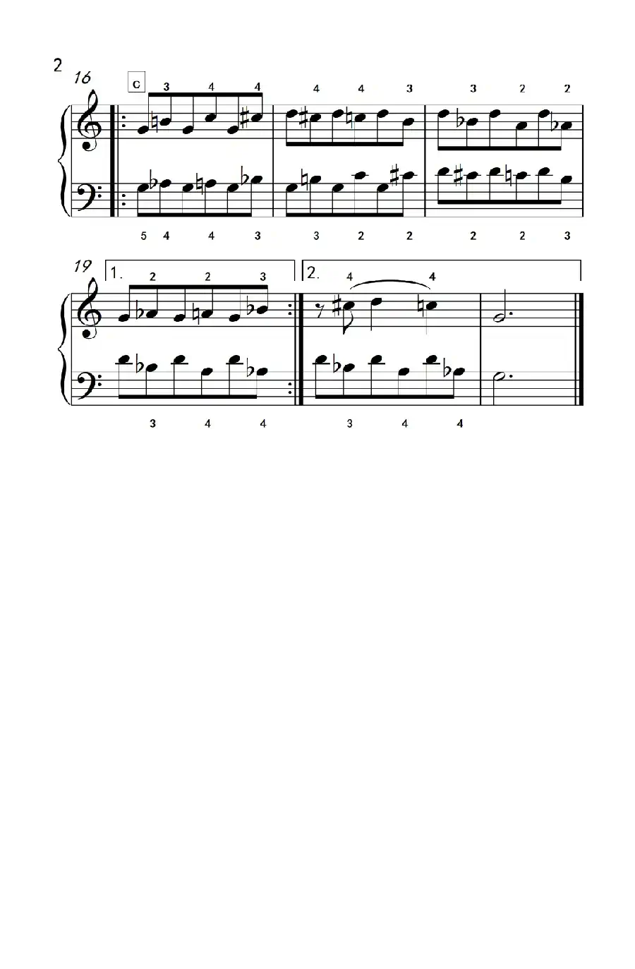 附录：基础练习 26（巴托克 小宇宙 钢琴教程 3）