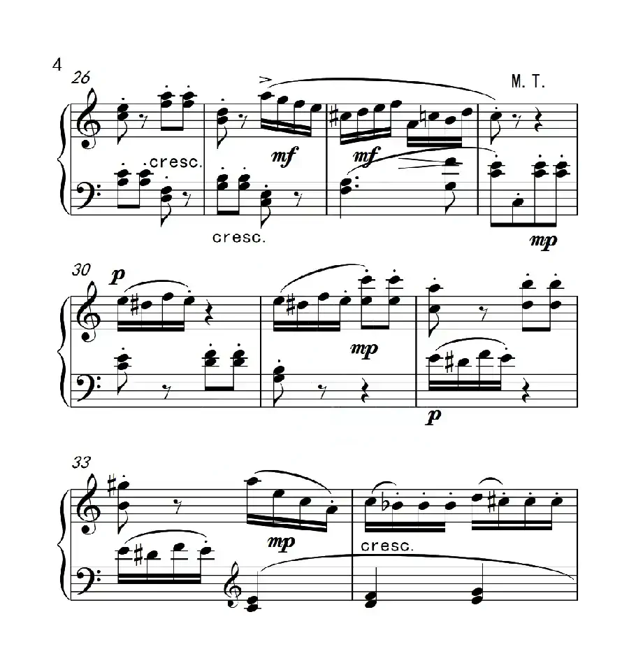 第六级B组 C大调奏鸣曲(中国音乐学院钢琴考级作品1~6级)