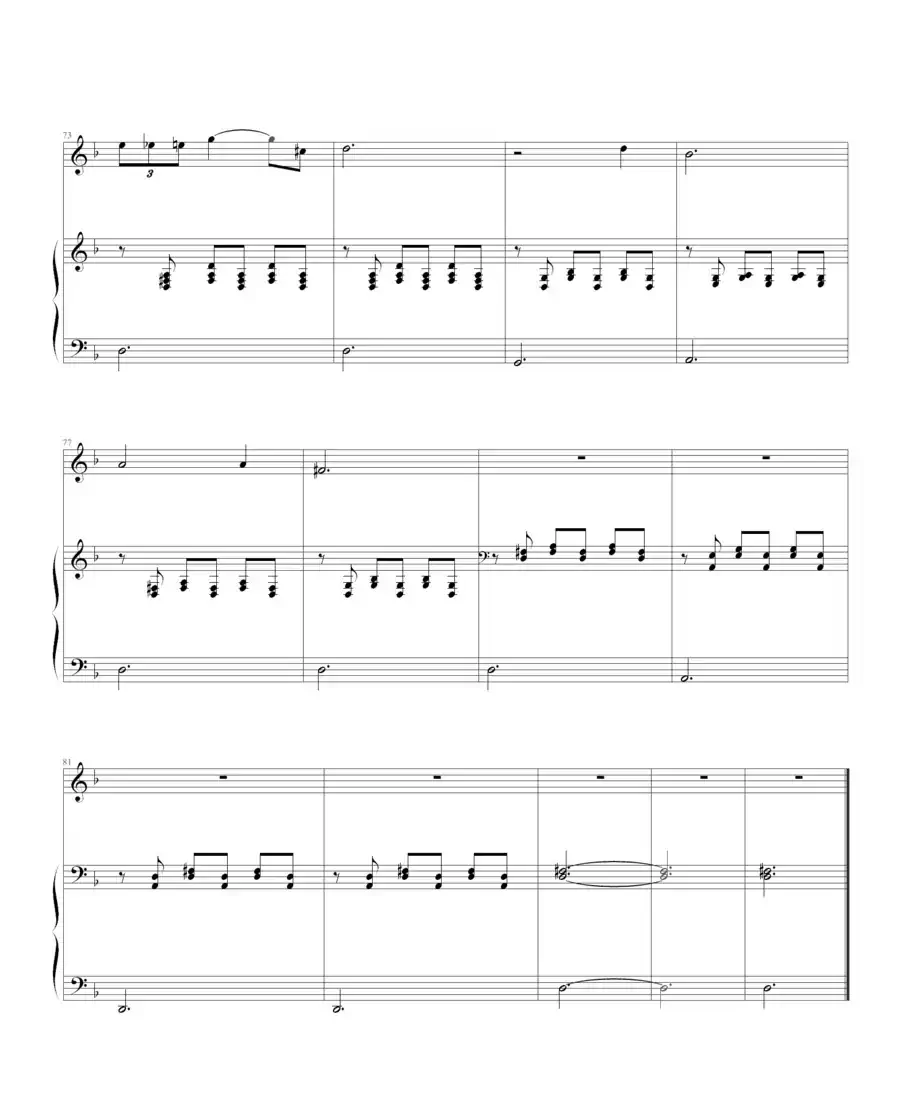 舒伯特小夜曲（钢琴伴奏谱）