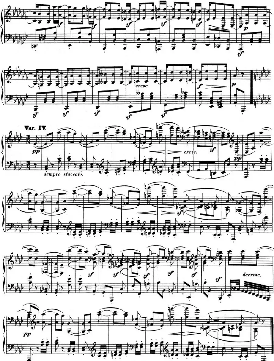 贝多芬钢琴奏鸣曲12 葬礼进行曲 降A大调 Op.26 A-flat major