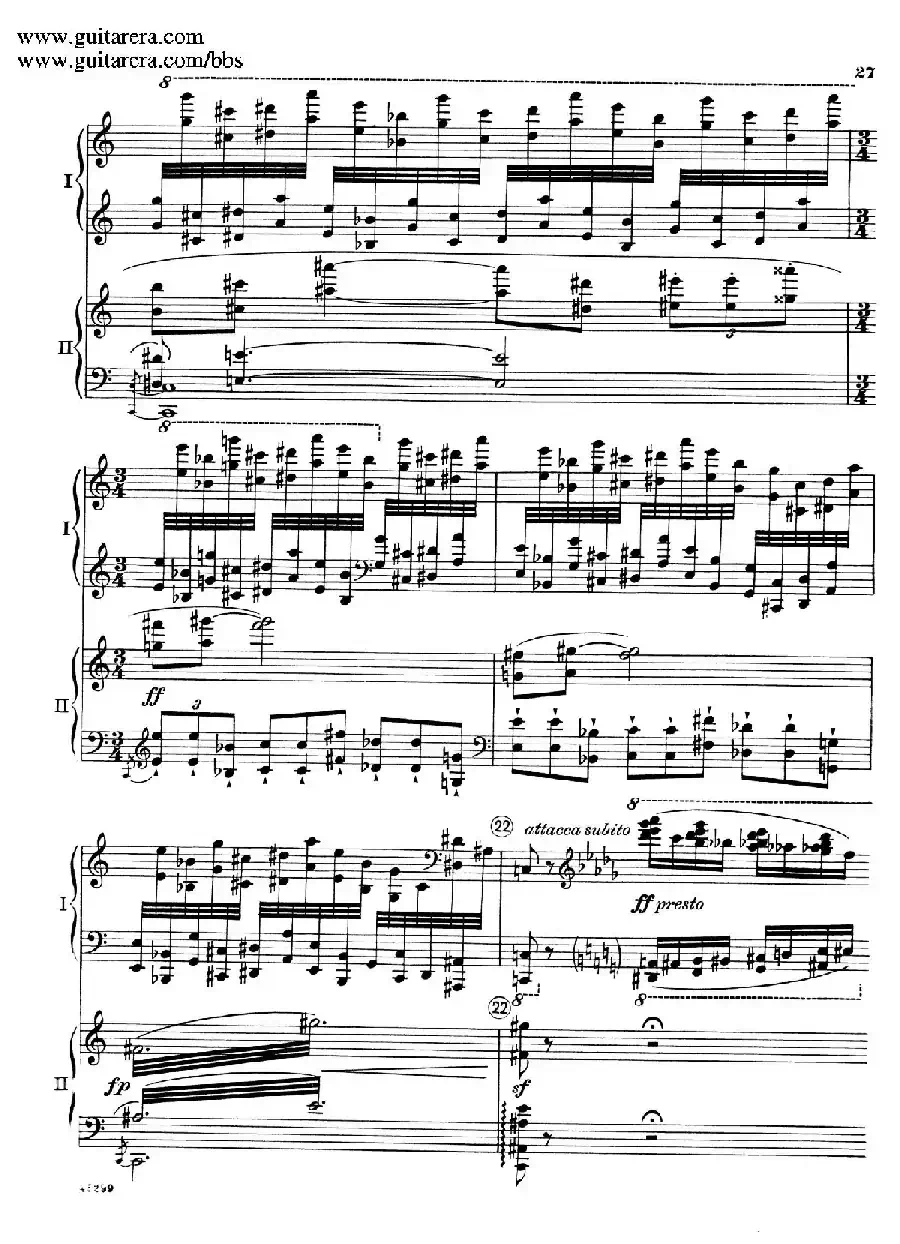 Piano Concerto Op.38（钢琴协奏曲·双钢琴·第一乐章）