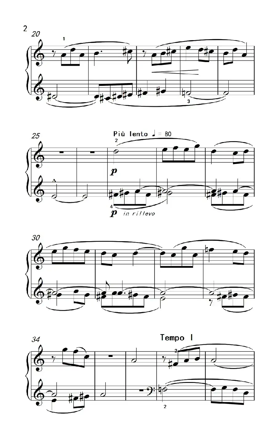 儿歌（巴托克 小宇宙 钢琴教程 4）