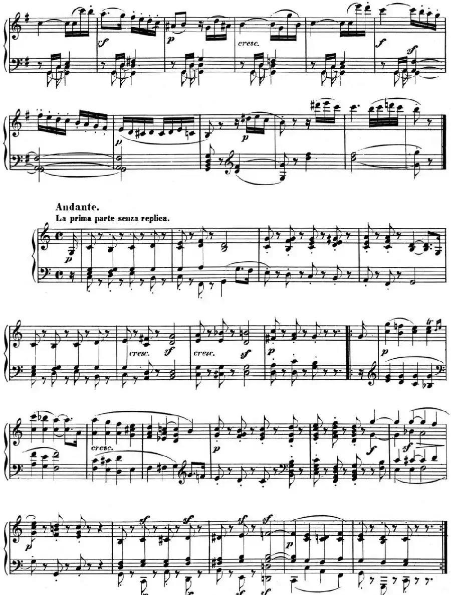 贝多芬钢琴奏鸣曲10 G大调 Op.14 No.2 G major