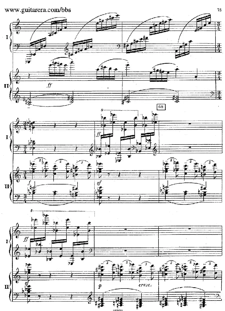 Rhapsody On A Theme Of Paganini Op.43（帕格尼尼主题狂想曲·双钢琴）（P61——87）