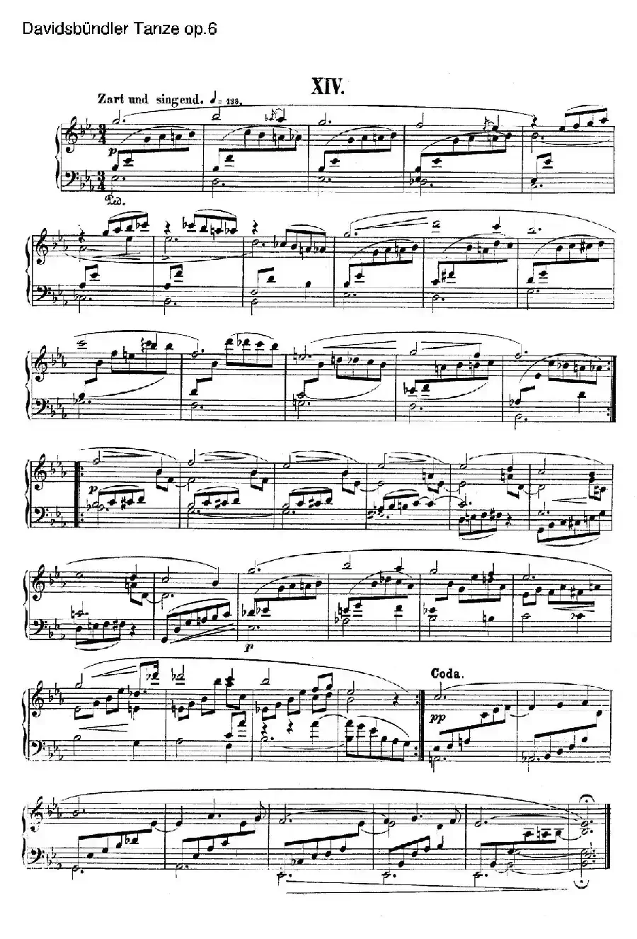 Davidsbundler Tanze Op.6（大卫同盟舞曲）