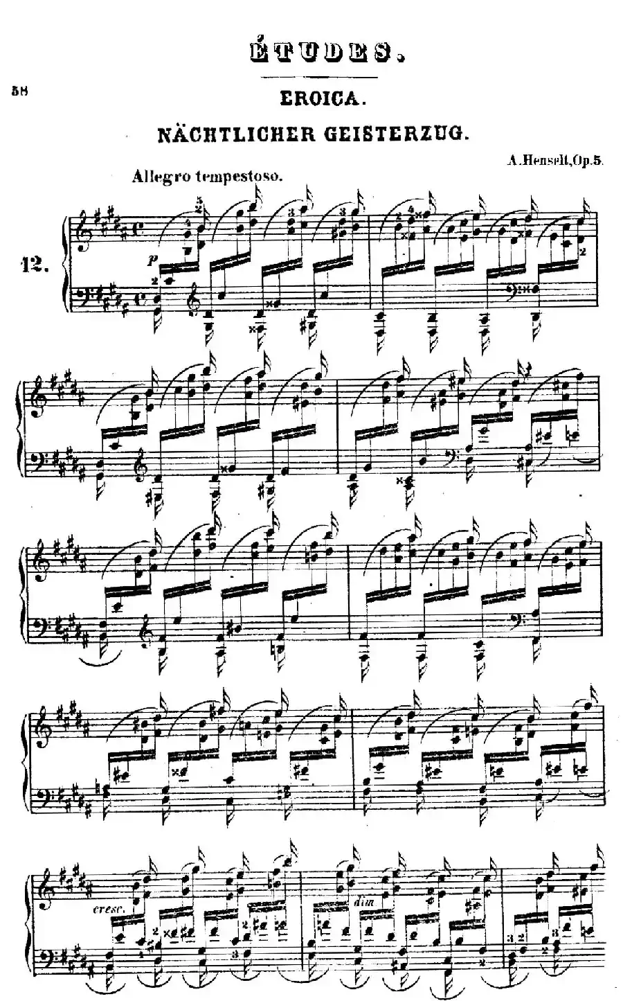 Douze Etudes de Salon Op.5（12首沙龙练习曲·12）