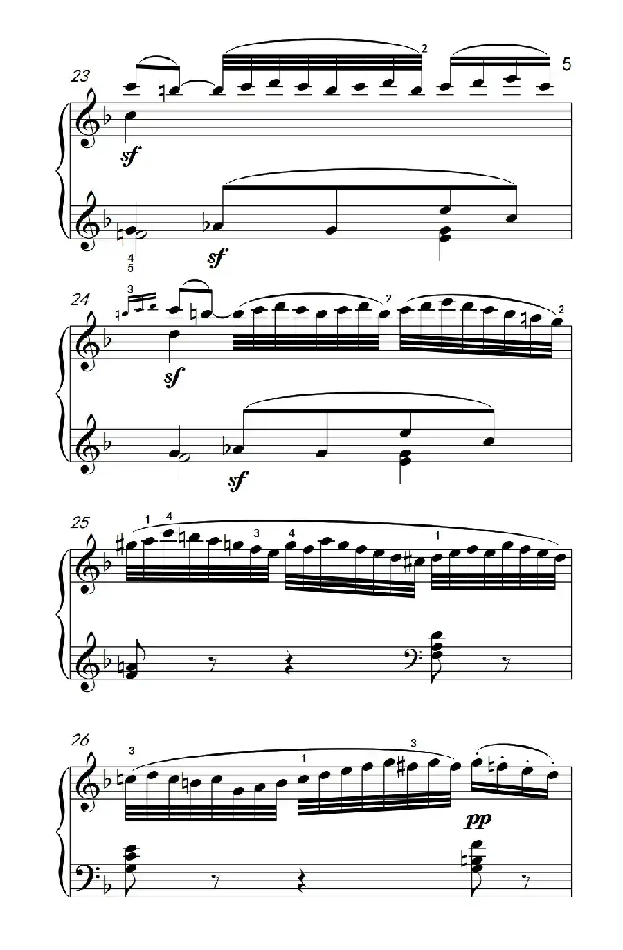 奏鸣曲 Opus 2 Nr.1 第二乐章(贝多芬奏鸣曲集 1)